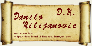 Danilo Milijanović vizit kartica